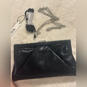 Kate Landry Satin Pouch Frame Clutch